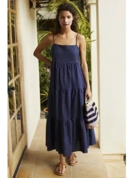Charlie Holiday Dresses & Skirts - Charlie Holiday Navy Tiered Maxi Dress Cover-Up